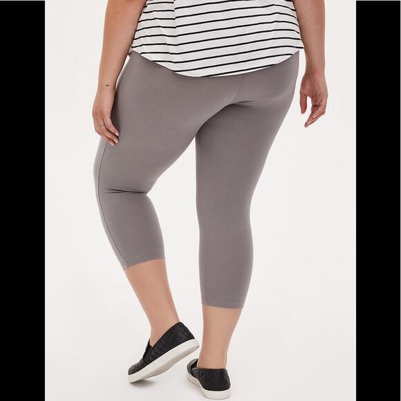 TORRID Crop Premium Legging - Light Grey - Picture 3 of 5
